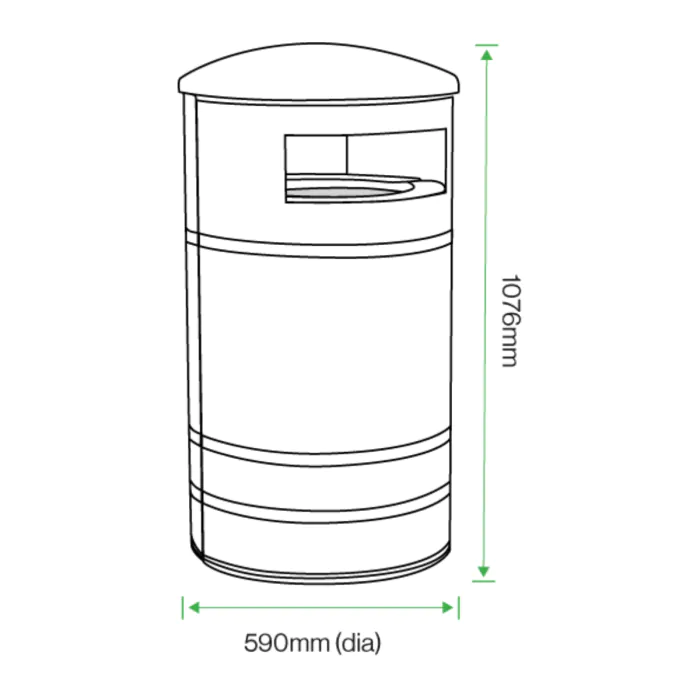 Derby Round Litter Bin - 21