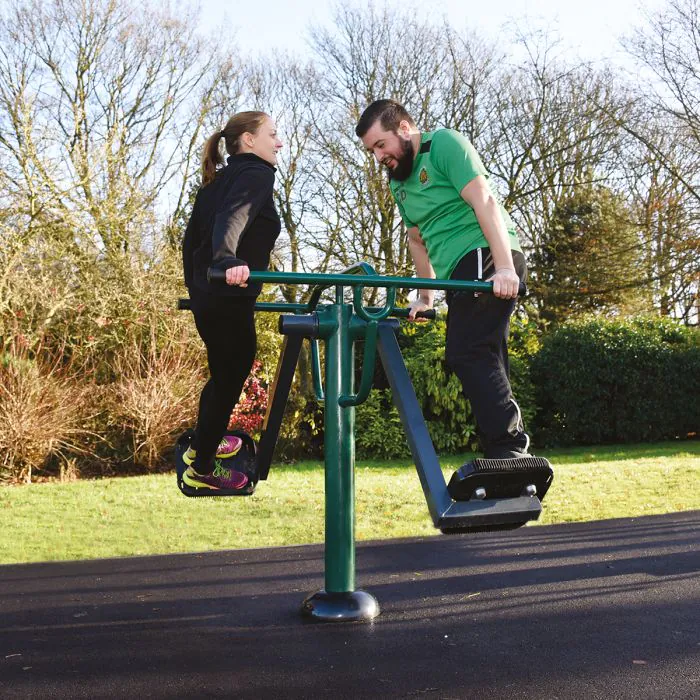 double slalom skier |outdoor air skier | outdoor fitness equipment from Sunshine Gym