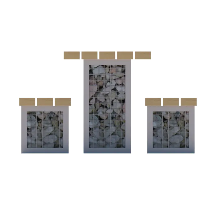 Handforth Gabion Picnic Table - 2