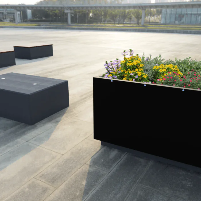 HVM Steel CT Block Planter – PAS 68 Hostile Vehicle Mitigation Planter - 1