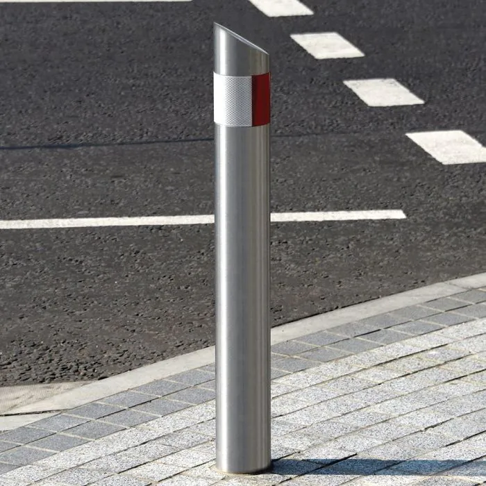 Mitred Top Sheffield Stainless Steel Bollard and EV Charger Protector - 3