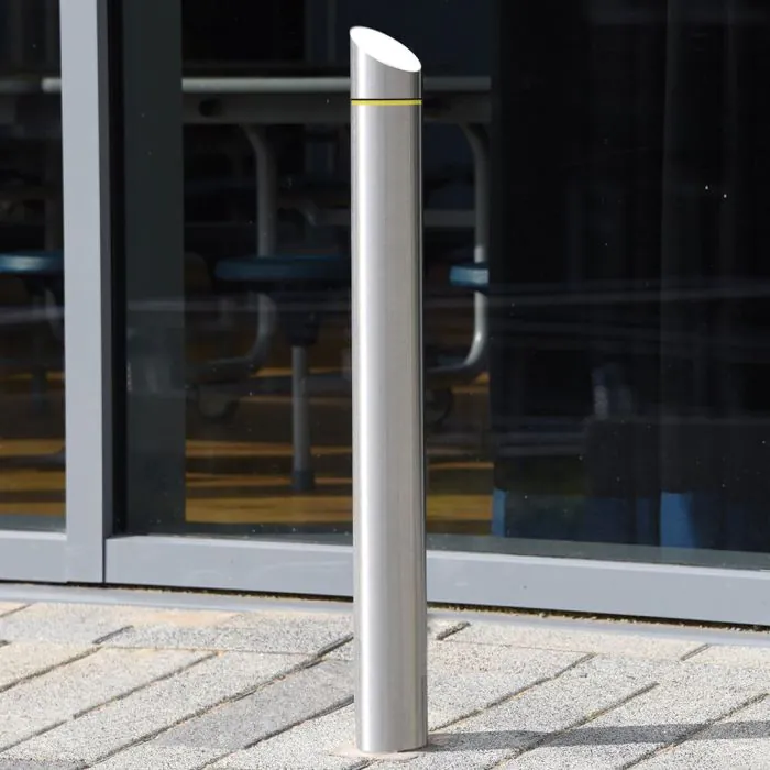 Mitred Top Sheffield Stainless Steel Bollard and EV Charger Protector - 4