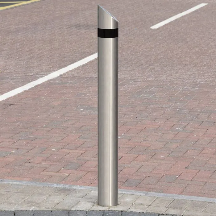 Mitred Top Sheffield Stainless Steel Bollard and EV Charger Protector - 5