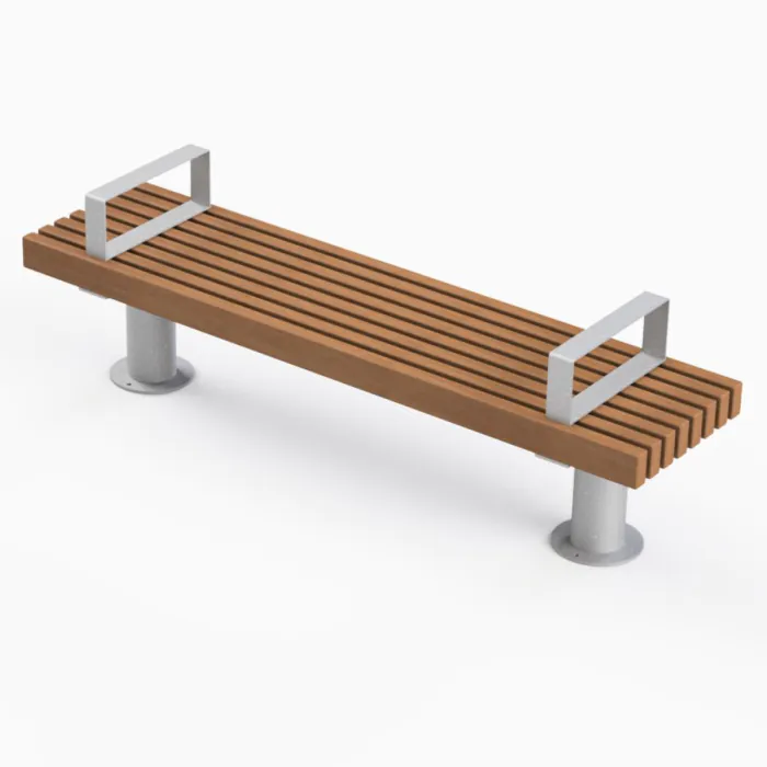 Round Leg Single Straight Bench
