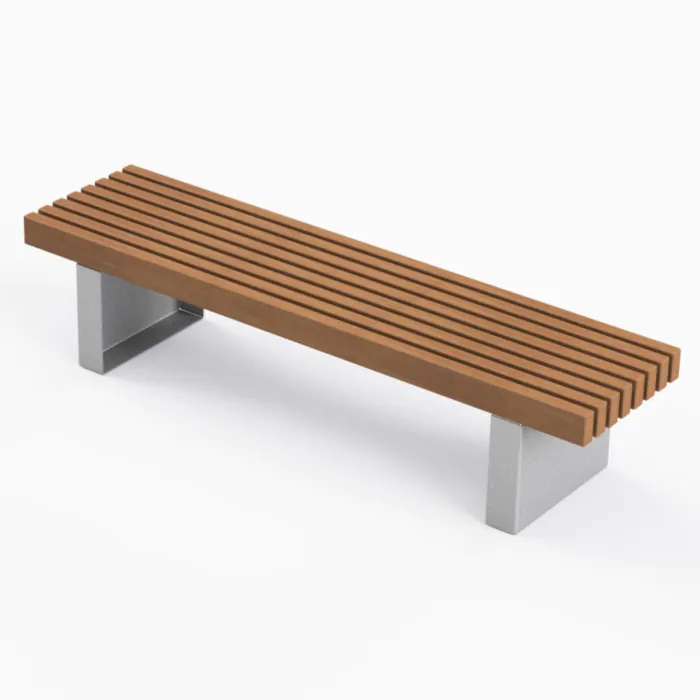 Single Straight Bench with no armrests