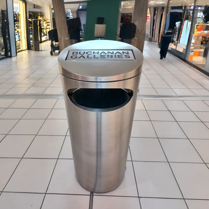 Derby Olympus A Litter Bin - Stainless Steel - 1