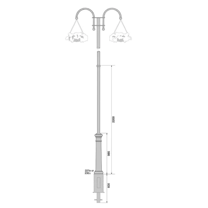 Stockport Column Flower Basket Bracket - 9