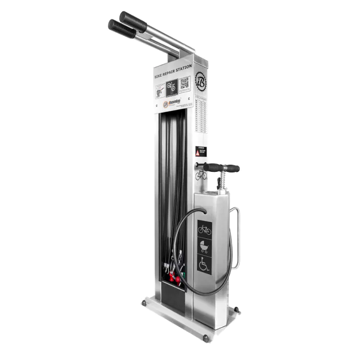 Turvec's Stainless Steel Bike Repair Station & Pump - 0
