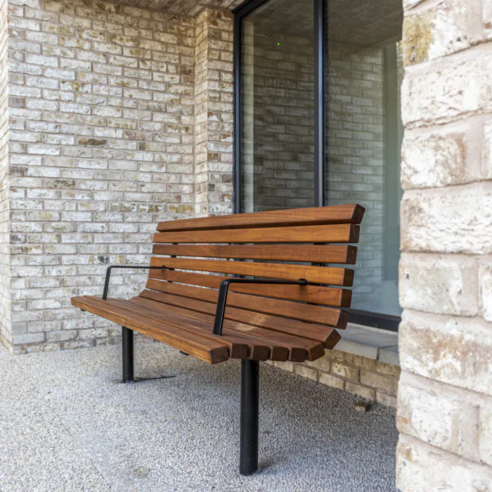 Roslin Steel Framed Timber Seat - 15