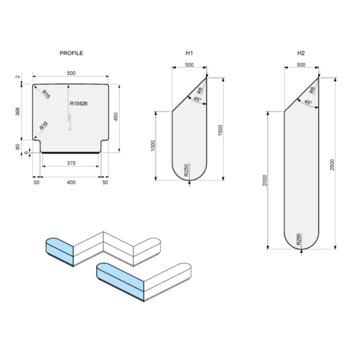 Bench Modular Seating - Module H - 1
