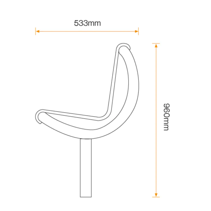 Weyburn Seat - Stainless Steel - 1