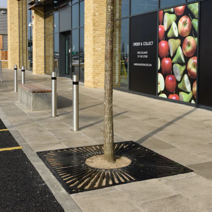 Cast Iron Sunburst Tree Grille - Express - 2