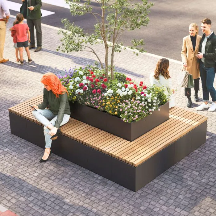 Cubus Modular Seated Planter System - 2
