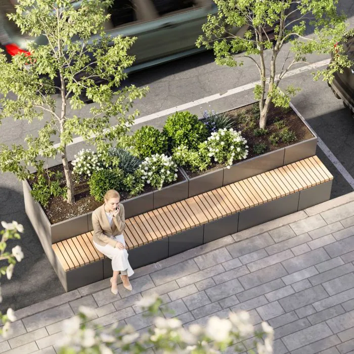 Cubus Modular Seated Planter System - 0