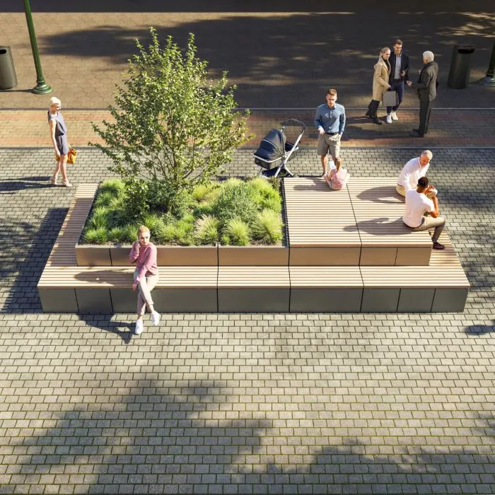 Cubus Modular Seated Planter System - 1