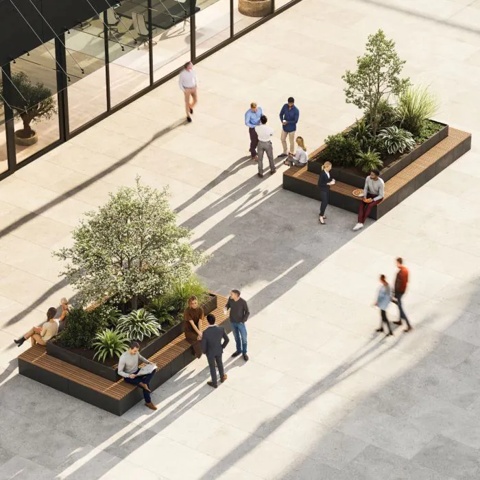 Cubus Modular Seated Planter System                            