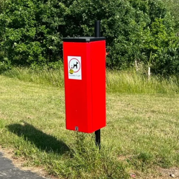 K-Nine 60ltr Red Dog Waste Bin - Express - 1