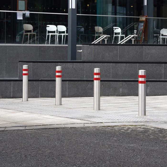 Semi Domed Sheffield Stainless Steel Bollard - 6