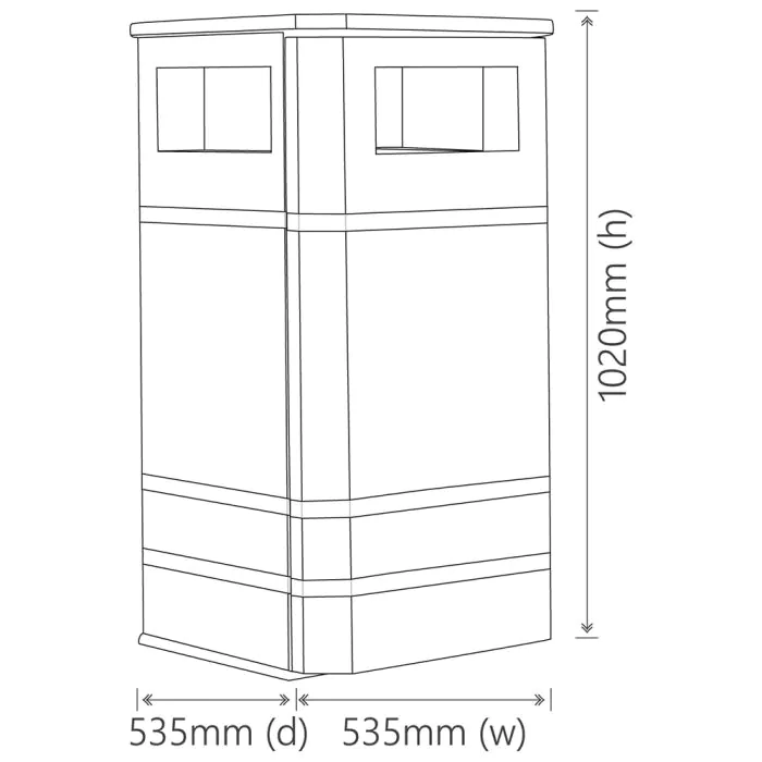 Derby Standard Litter Bin - 120 Litre - 63