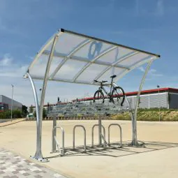 Apollo Two Tier Cycle Shelter at Silverstone Park Apollo Two Tier Cycle Shelter at Silverstone Park