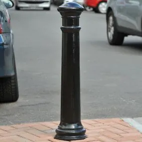 Manchester Cast Iron Bollard at Bedford Street, Cardiff
