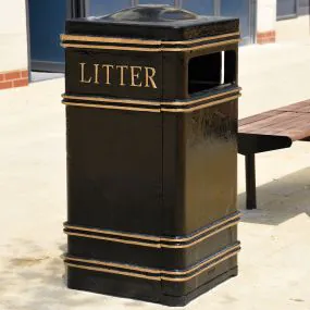 Square Standard Cast Iron Bin