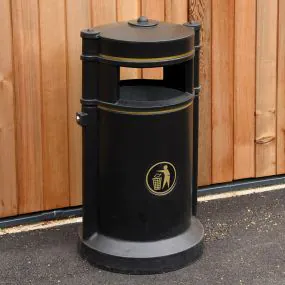 Maelor Trafflex Round High Security Litter Bin - 90 Litre