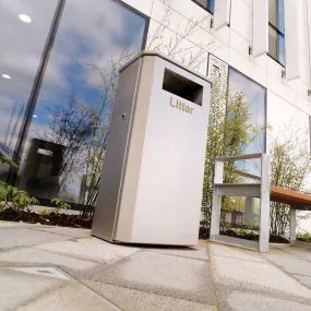 Derby Slimline Litter Bin - Stainless Steel