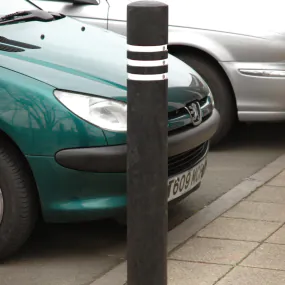 Traffic Recycled Plastic Bollard with White Band - Express
