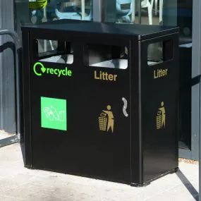 Athena Double Litter & Recycling Bin