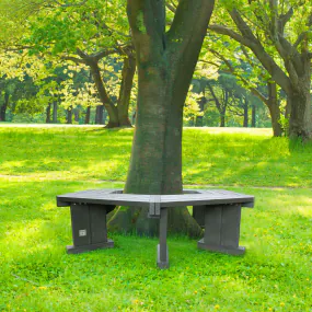 Lanchester Recycled Plastic Tree Bench
                            