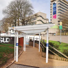Luton Monopitch Glazed Walkway - Plymouth University
