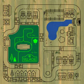 Village Mini Micro World Table