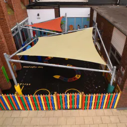 Square Perimeter Beam Shade Sail