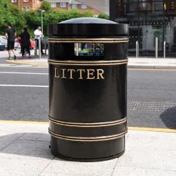 Round Large Cast Iron Bin