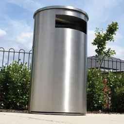 Derby Round Litter Bin - Stainless Steel
