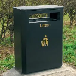 Derby Double Slimline Litter Bin