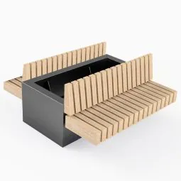 Oval Style Planter CW Bench Seat-IROKO