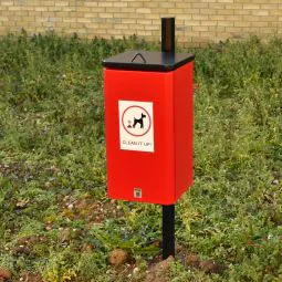 K-Nine Post Mounted Dog Waste Bin at Chatten Free School