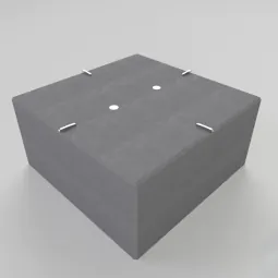 HVM Square Concrete Vehicle Mitigation Block 125
