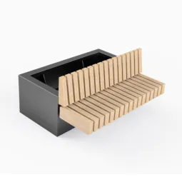 Oswestry Box Seated Planter Powder Coated Render