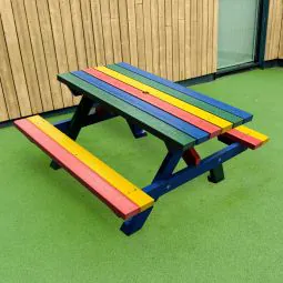 Rainbow Recycled Plastic Picnic Unit