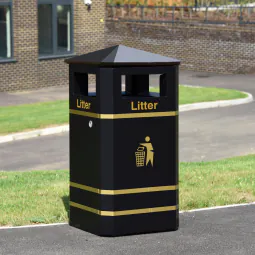 Derby E Litter Bin with Pyramid Lid - Express