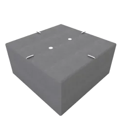HVM Square Concrete Vehicle Mitigation Block 125                            