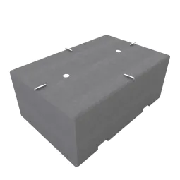   PAS 68 Counter Terror Concrete Block 1500mm with Forklift Pockets 
                          
