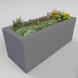 Vehicle Mitigation Block Planter 2500 Ultra Shallow
