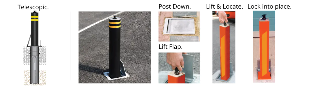 Telescopic bollards