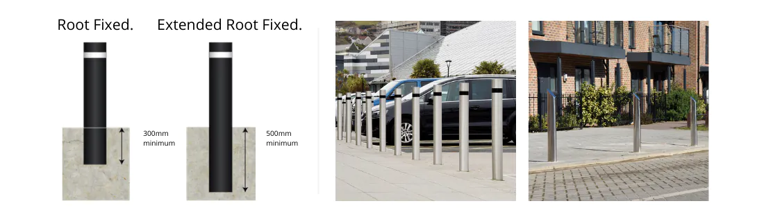 root fixed bollards