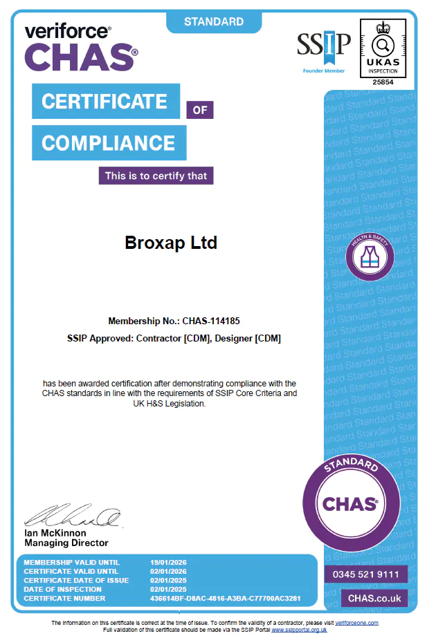 CHAS standard Certificate