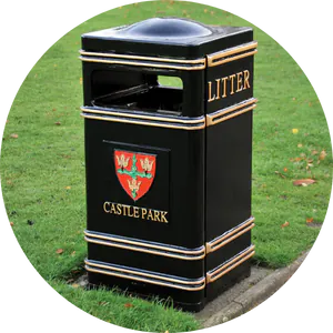 cast iron litter bins